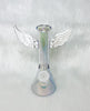 Angel Wings Iridescent Glass Water Pipe/Bong