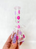 Pink Cherries & Daisies Glass Nectar Collector