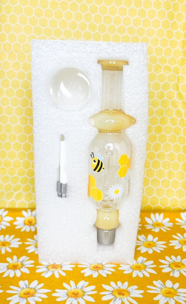 Bee & Daisies Glass Nectar Collector