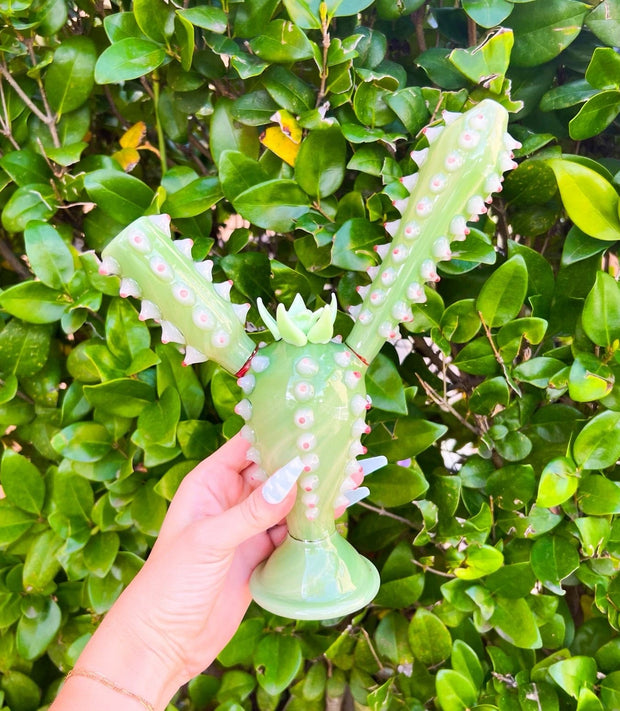 Prickly Cactus Glass Water Pipe/Bong