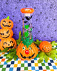 Pumpkin Bats 8in Glass Water Pipe/Bong