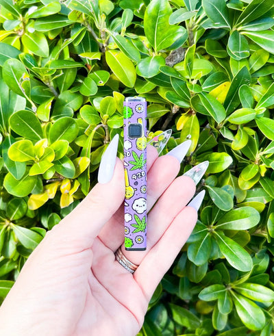 510 Threaded Battery Purple Kawaii Weed Leaf Starter Kit