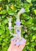 Purple Star & Moon Glass Water Pipe/Dab Rig