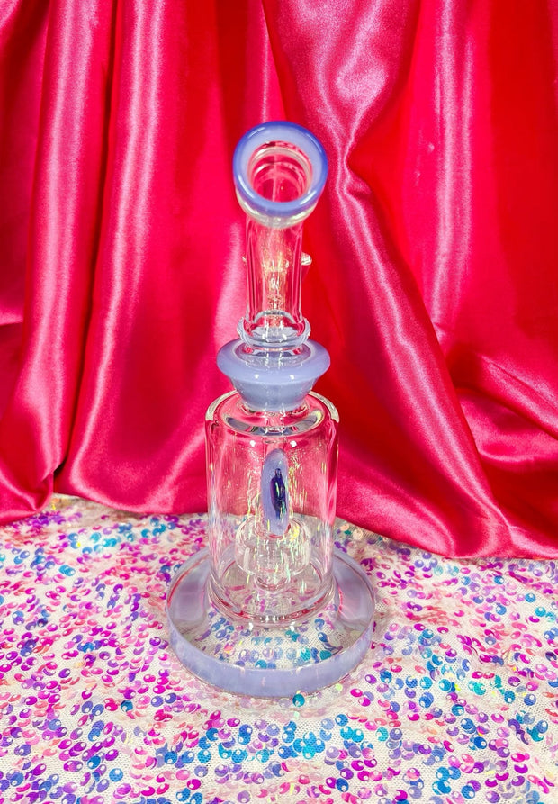 Purple Star & Moon Glass Water Pipe/Dab Rig