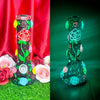 Glowing Roses 10in Glass Water Pipe/Bong