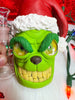 Grumpy Grinchy Fiend Bent Neck Glass Water Pipe/Rig