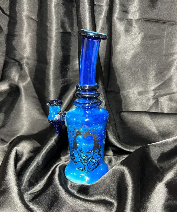 Pennywise Clown Galaxy Glass Water Pipe/Dab Rig