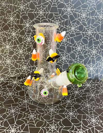 Mini Halloween Eyeball Bats Beaker Glass Water Pipe/Bong