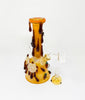 Amber Honey Drip Bee 8in Beaker Glass Water Pipe/Rig