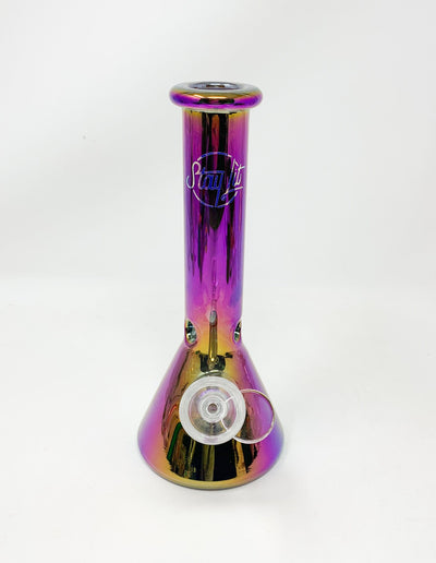 StayLit Rainbow 8in Beaker Glass Water Pipe/Bong