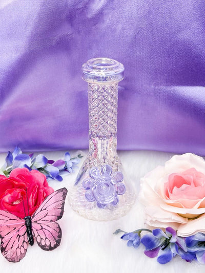 Iridescent Crystal Glass Vase Water Pipe/Bong