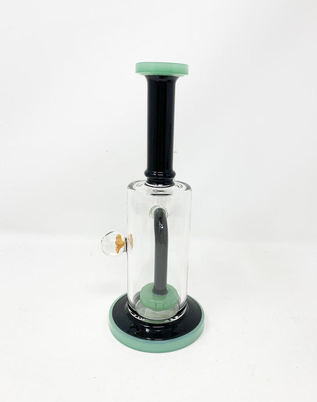 Black and Mint Glass Water Pipe/Dab Rig
