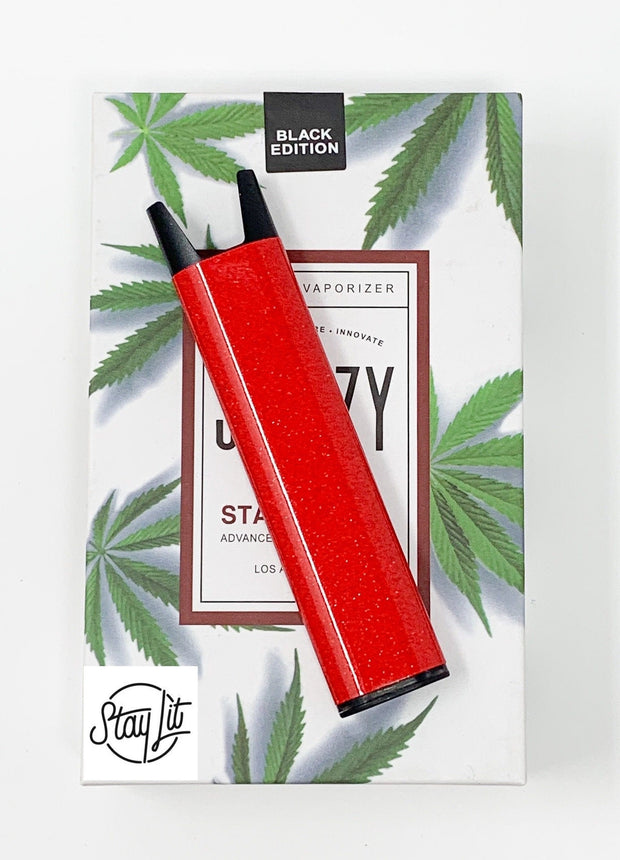 Stiiizy Pen Red Glitter Battery Vape Pen Starter Kit