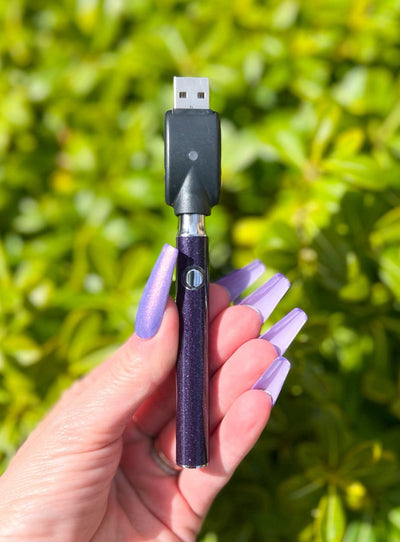 510 Threaded Dark Purple Glitter Vape Pen