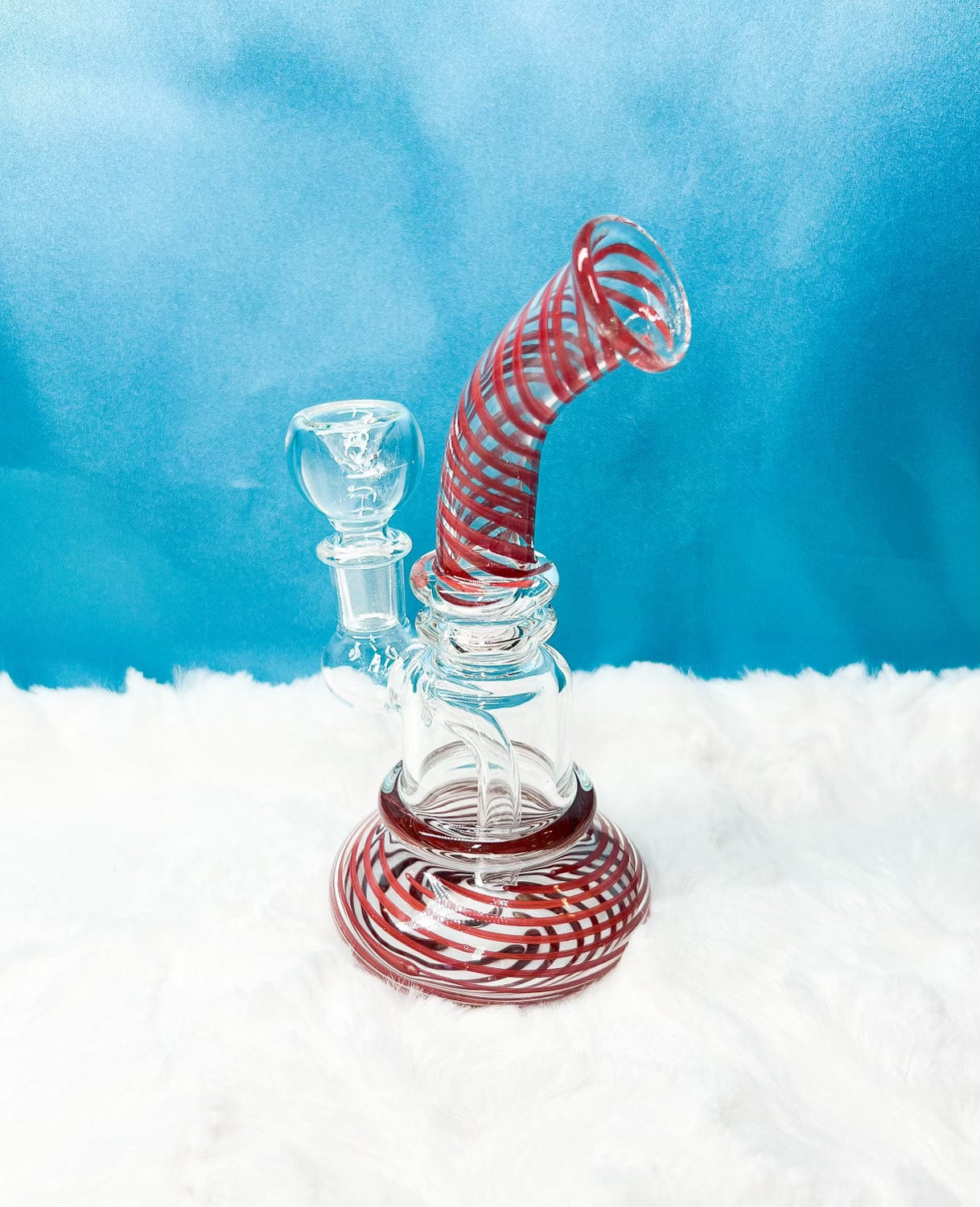 Portable Unbreakable Split Glass Water Pipe With Colorful