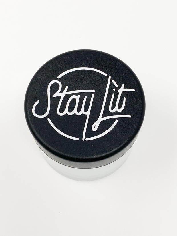 StayLit White Logo Stash Jar