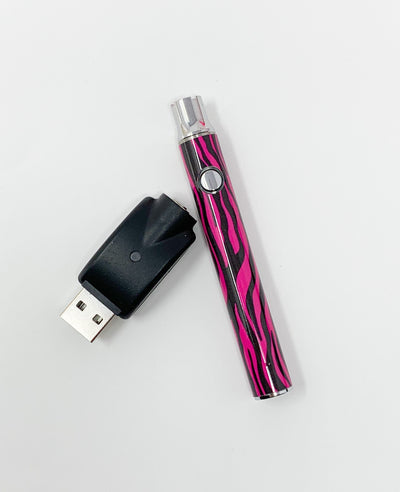 510 Threaded Battery Pink Zebra Vape Pen Starter Kit