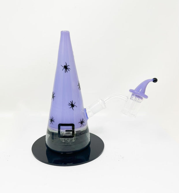 Spooky Purple Witch Hat Glass Water Pipe/Rig