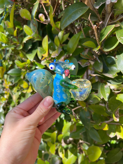 Acorn Squirrel Glass Hand Pipe