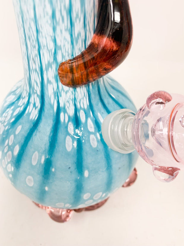 Noble Glass Cotton Candy Pink Dichroic Heady Glass Water Pipe/Bong