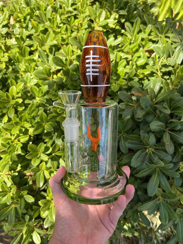 Football 9inch Glass Water Hand Pipe/Dab Rig