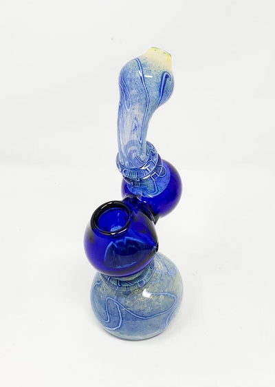 Blue Swirl Glass Hand Pipe/Bubbler