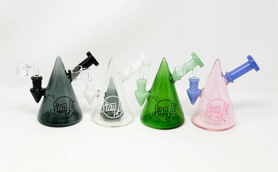 StayLit Design Two Tone Pyramid Glass Water Pipe/Dab Rig