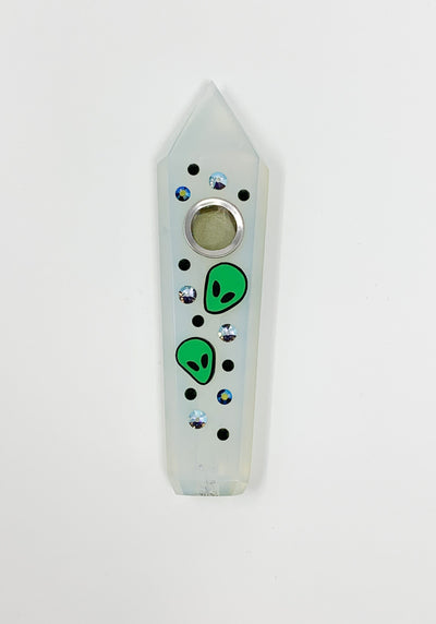 Opal Crystal Hand Pipe Aliens Crystal