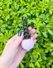 Mother Earth Pink Mushroom Tree Glass Hand Pipe