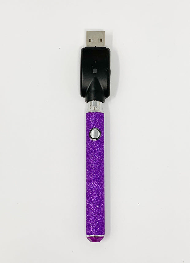 510 Threaded Battery Purple Glitter Purple Rhinestone Starter Kit