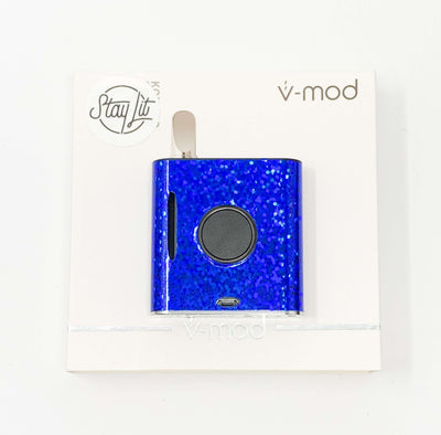 510 Threaded VMod Battery Royal Blue Holographic Glitter Starter Kit