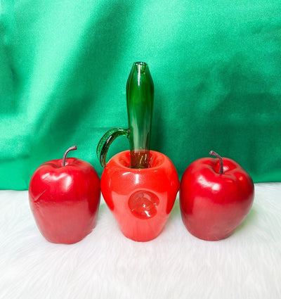 Red Apple Glass Hand Pipe