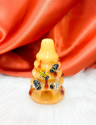 Honey Beehive Glass Hand Pipe