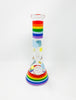 Rainbow Beaker Glass Water Pipe/Bong