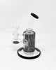 Black Gamer Controllers Perforated Vinyl 6.5in Bent Neck Glass Water Hand Pipe/Dab Rig