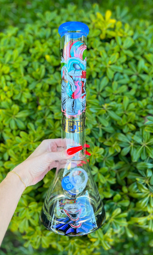 Cheech 16in Clown Glass Water Pipe/Bong