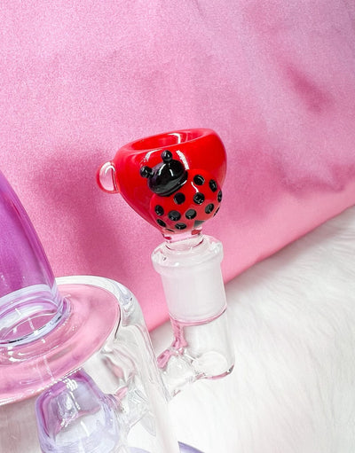 Red Ladybug 14mm Glass Bowl