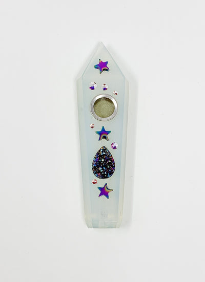 Opal Crystal Hand Pipe Stars Multi Color Druzy Swarovski Crystal