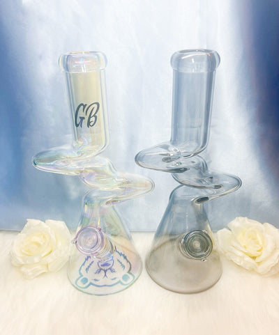 Iridescent 12 Inch Zong Glass Water Pipe/Bong