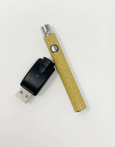 510 Threaded Battery Gold Glitter Vape Pen Starter Kit