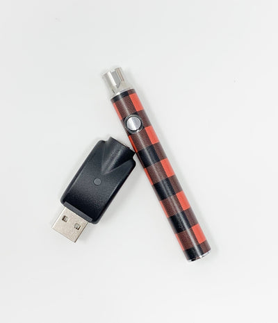 510 Threaded Battery Buffalo Plaid Red Black Vape Pen Starter Kit