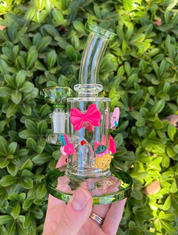 Kawaii Fruits Bent Neck Glass Water Pipe/Rig